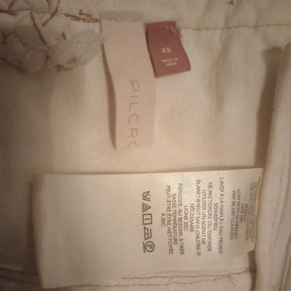 Anthropologie Pilcro Cream Braided Strap Lace Up Crop Tank Size XS - Picture 2 of 7